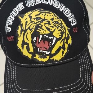 True Religion Black and Yellow Tiger Hat
